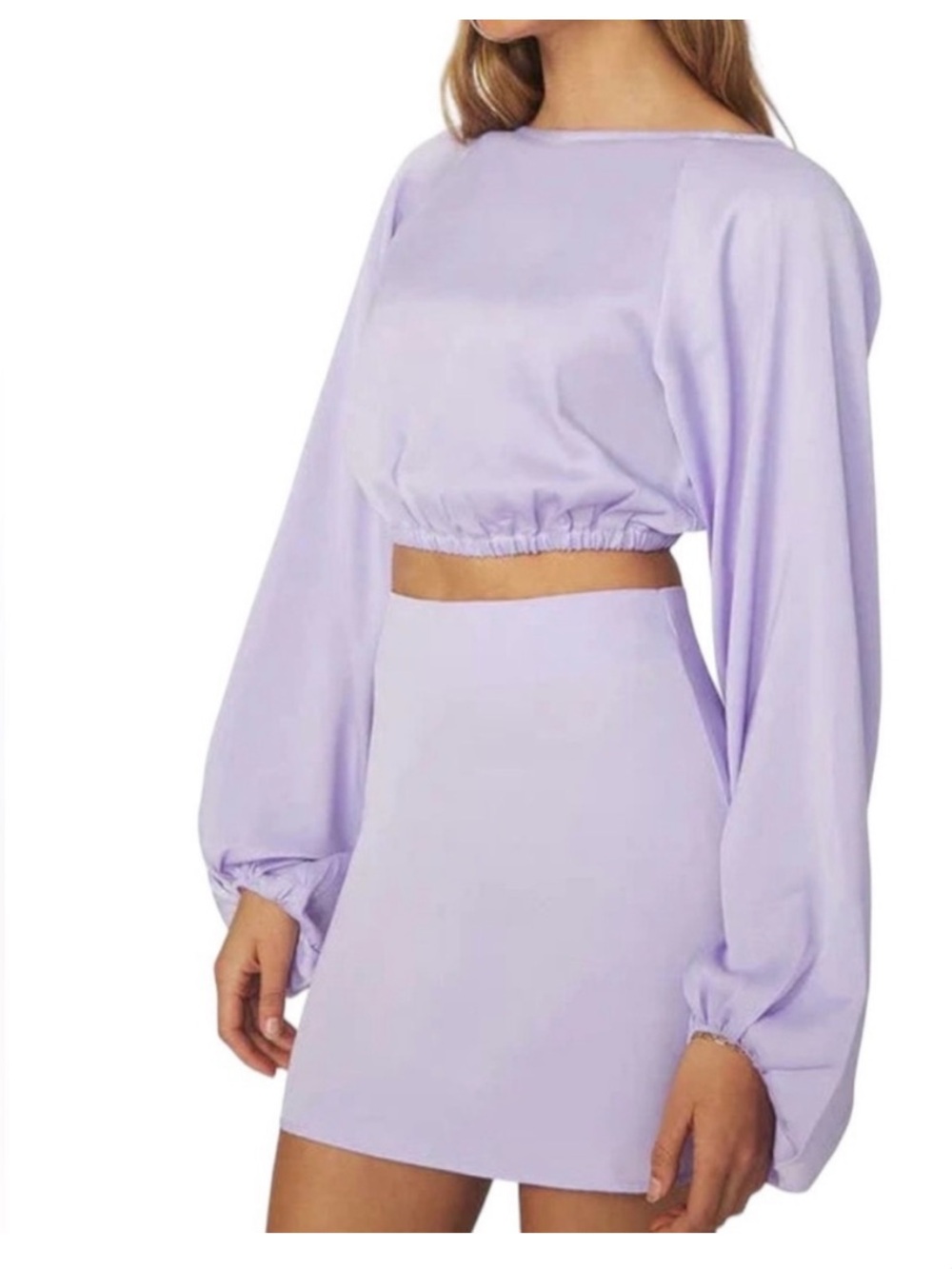 WeWoreWhat Long-Sleeve Billow Crop Top